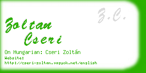 zoltan cseri business card